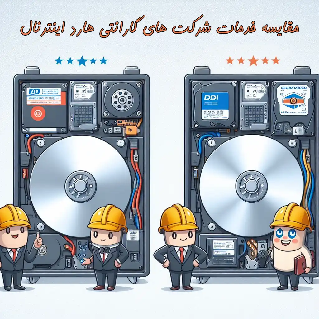 مقایسه خدمات شرکت های گارانتی هارد اینترنال